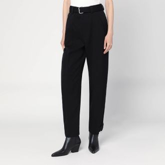 Bottega Veneta Black twill cotton trousers