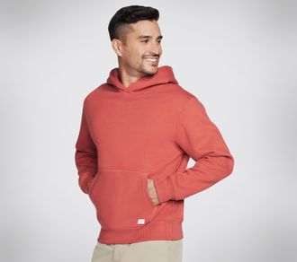 Skechers Kapuzensweatshirt SKECHERS, Herren, Gr. XXL, rot (barn rot), Obermaterial: 70% Baumwolle, 30% Polyester, Sweatshirts Kapuzensweatshirt