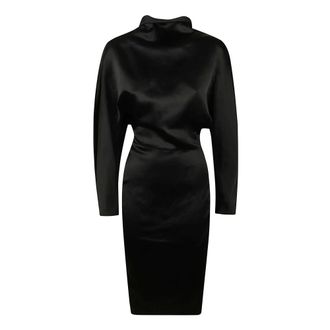 Khaite Harlin Jurk - Dames - Jurken - Zwart - Maat: 2XS Satijn