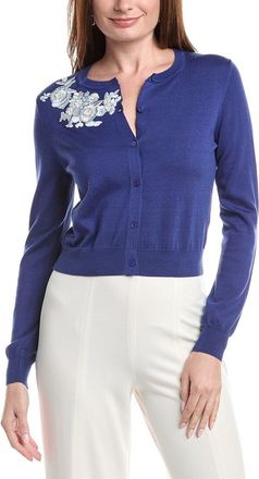 Carolina Herrera Embellished Silk-Blend Cardigan