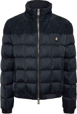 Billionaire Boys Club Puffer Down Jacket With Leather Inserts Men in Navy at Nordstrom, Size Xxx-Large