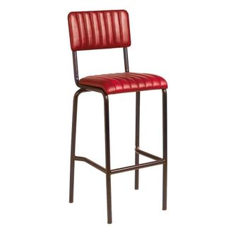 Netfurniture Creme Bar Stool - Ribbed - Lascari - Red