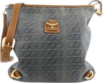 Gucci Pre-owned Cross Body Bags, female, Blue, Size: ONE SIZE Pre-owned Vintage Shoulder Bag