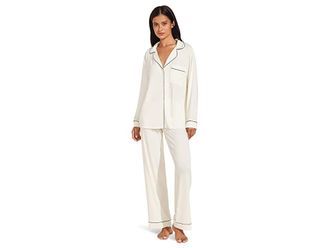 Eberjey Gisele - PJ Set Womens Pajama Sets Ivory/Navy : XS, Modal/Spandex/Tencel