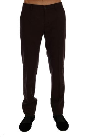 Dolce & Gabbana Mens Classic Dress Pants - Dark Brown Wool - Size EU 44 (Mens)