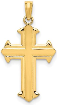 Diamond2Deal 14k Yellow Gold Passion Cross Pendant