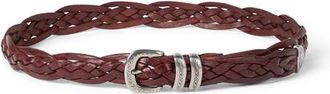 Brunello Cucinelli Braided calfskin belt in Tobacco at Nordstrom, Size 105