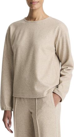 Vince Elevated Lounge Crewneck Wool-Blend Sweater