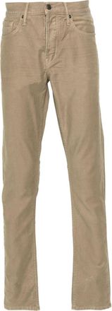 Tom Ford mid-rise slim-fit trousers - men - Cotton/Polyurethane/Cotton - 33 - Neutrals