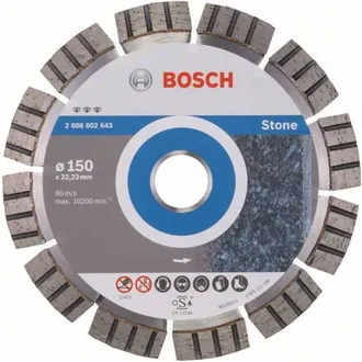 Bosch 2 608 602 643 - Disco De Corte De Diamante Best For Stone - 150 X 22,23 X 2,4 X 12 Mm (pack De 1)