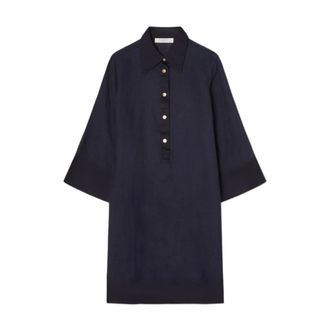 Busnel Ninette Jurk - Dames - Jurken - Blauw - Maat: XS Linnen