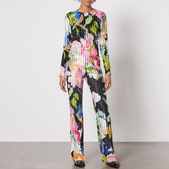 Stine Goya Womens Vanessa 1832 Velvet Devore Blouse in Multicolour - Size X-Large