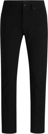 HUGO BOSS Slim Fit Corduroy Broek in Zwart - Heren - Slim Fit Broeken - Zwart - W31 L32 - Polyester - Broeken