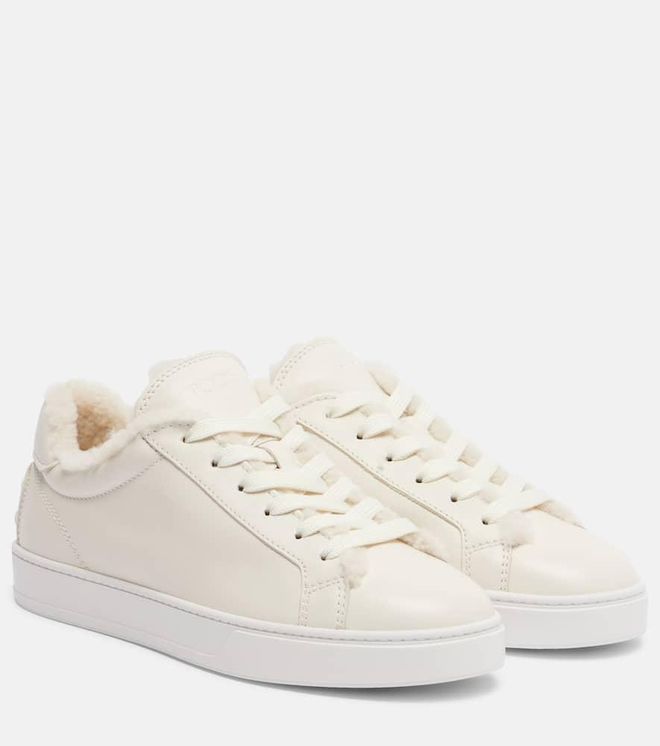 Cassetta shearling-lined leather sneakers