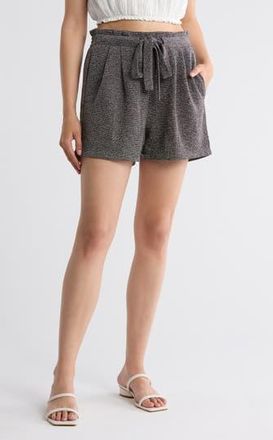 Daniel Rainn Tie Front Shorts in Black at Nordstrom Rack, Size Xx-Large