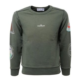 Stone Island 711661740.V0053 Sweatshirt - male - Stone Island - Kids Sweatshirts - Green - 8 Y - Kids