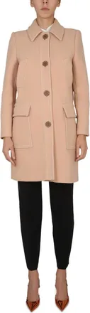 Moschino Beige Shirt Collar Trench Coat