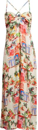 Marine Layer Paloma Postcard Print Dress in Palmas Print at Nordstrom, Size X-Large