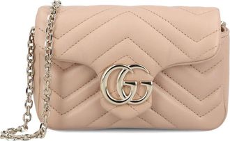 Gucci Schoudertas met chevron streep - Beige