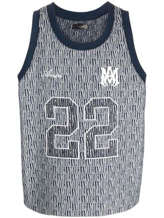 Amiri Canotta con stampa - Blu
