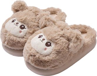 Generic slippers womens size 6, slipper boots, Fashionable Indoor Thick Plush Lady Slippers For Fall/Winter Warmth And Comfort Cute