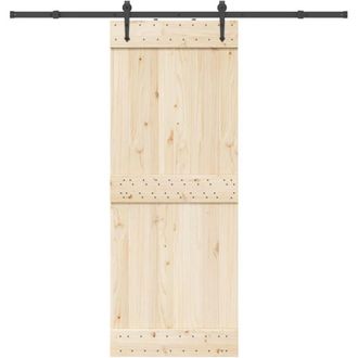 vidaXL Vidaxl - Kit De Herrajes Para Puertas Correderas Acero Negro 213,5 Cm