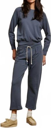 perfectwhitetee Palmer Beach Fleece Long Sleeve Sweatshirt In Night