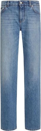Dolce & Gabbana Jeans con placca logo - Blu