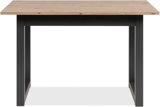 Finori Finori - Mesa De Comedor Extensible En Roble Artesanal Y Antracita L120-160 - Denver