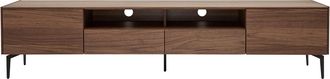 Miliboo Mueble Tv De Dise&ntilde;o De Contrachapado De Nogal 200 Cm Bliss