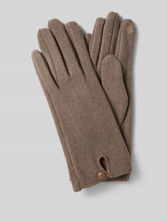 Eem Fashion Regular Fit Handschuhe mit Knopfverschluss in Taupe, Gr&ouml;&szlig;e S
