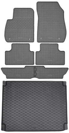 OEM Opel Zafira C Van De 01.2012 A 07.2019 Set - Alfombrillas De Goma Para Coche + Alfombrilla Para Maletero