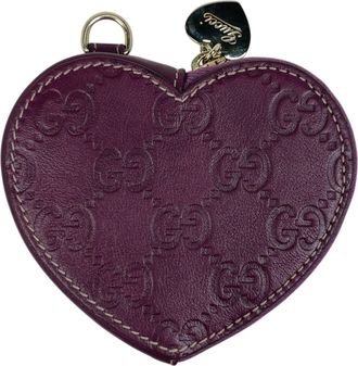 Gucci Purple Leather Coin Purse/Coin Case (Pre-Owned)