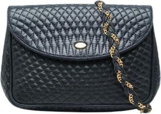 Bally Pre-owned Shoulder Bag - Dames - Pre-owned - Blauw - Maat: ONE Size Leer