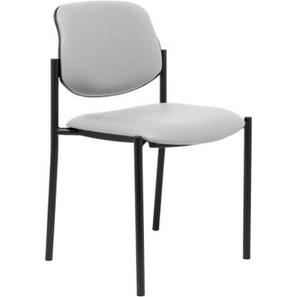 Piqueras y Crespo Silla Fija Styl Similpiel Gris Chasis Negro