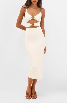 Vix Petra Cutout Cover-Up Maxi Dress in White at Nordstrom, Size X-Large