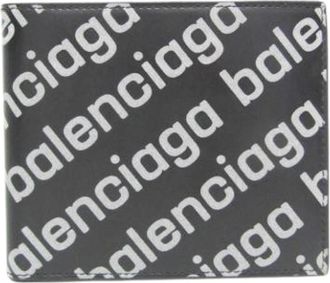 Balenciaga Pre-owned 594549 Bill portemonnee (bi-fold) - Heren - Vintage Accessoires - Zwart - ONE Size - Leer - Vintage