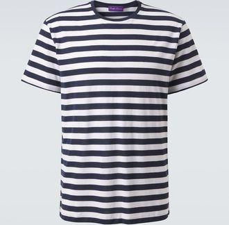 Ralph Lauren Purple Label Striped cotton lisle and pique T-shirt