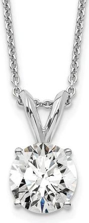 Diamond2Deal 14k Gold 3/4 Ct Round Lab Grown Diamond Solitaire Pendant Necklace 18 Clarity VS, Color G-H