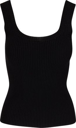 Nili Lotan ribbed-knit tank top - women - Cotton - L - Black