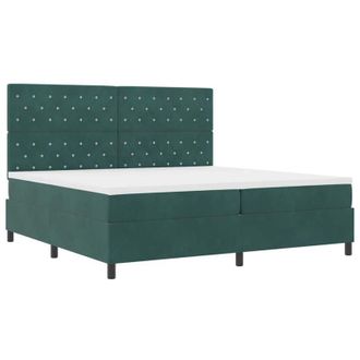 vidaXL Cama Tipo Box Spring Verde Oscuro 200 X 200 Cm Terciopelo Vidaxl