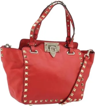 Valentino Pre-owned Handbags, female, Red, Size: ONE SIZE Pre-owned Leather Handbag