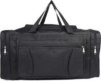 Generic Compatible For Waterproof Men Travel Bags Hand Luggage Big Bag Business Large Capacity Weekend Duffle Fitness(Black - L)