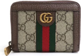 Gucci Brown Gold Gg Supreme Metal Coin Purse/Coin Case (Pre-Owned)