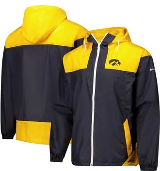 Columbia Mens Columbia Black Iowa Hawkeyes Flash Challenger II Omni-Shade Full-Zip Windbreaker Jacket at Nordstrom, Size Medium