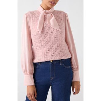 L.k. Bennett Gaia Pointelle Vest in Light Pink at Nordstrom Rack, Size X-Large
