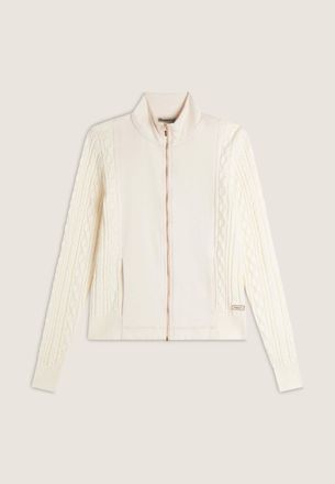 Freddy Sweatshirt FREDDY Pullover F4WINES, Damen, Gr. M, weiss (sandwei&szlig;), Obermaterial: 34% Baumwolle CO. 25% Viskose CV. 25% Polyester PES. 14% Modal CMD. 