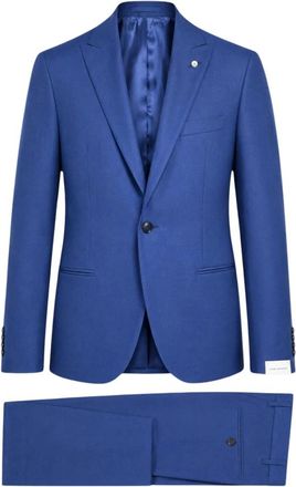 Luigi Bianchi Mantova Single Breasted Suit - Heren - Business pakken - Blauw - S - Kostuums