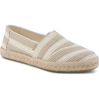 Toms Alrope Espadrille in Natural Stripe at Nordstrom, Size 7.5