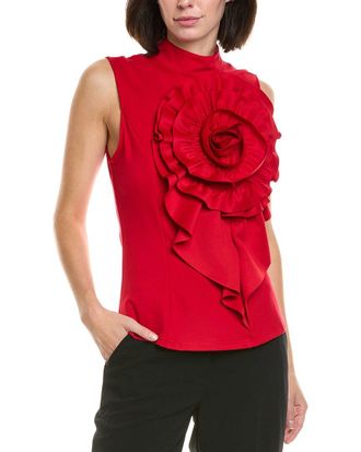 Gracia Ruffle Flower Detail Tank